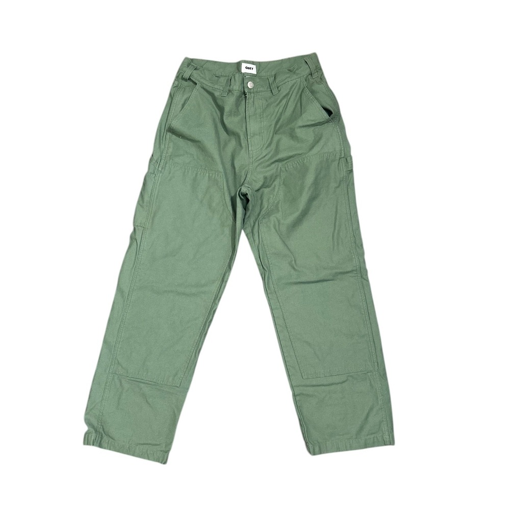 Obey Big Timer Twill Double Knee Pant Carpenter Pants Sage Green Mens Size 30x29